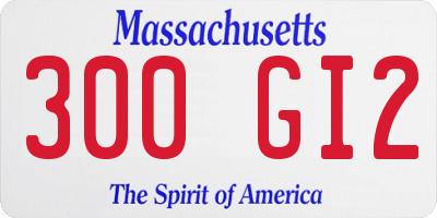 MA license plate 300GI2