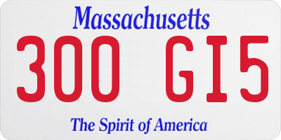 MA license plate 300GI5