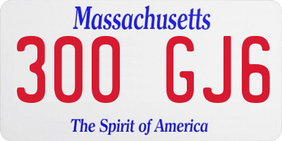 MA license plate 300GJ6
