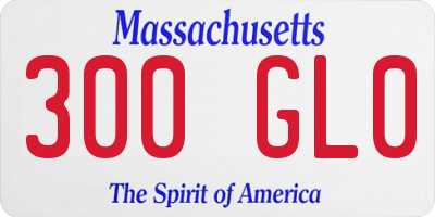 MA license plate 300GL0
