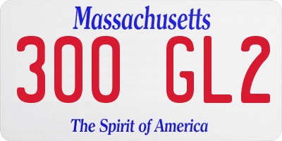 MA license plate 300GL2
