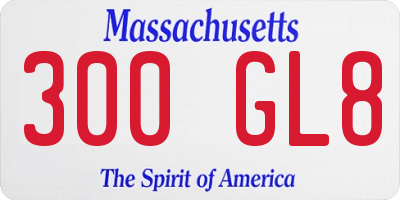 MA license plate 300GL8