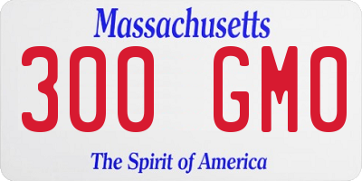 MA license plate 300GM0