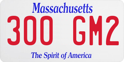 MA license plate 300GM2