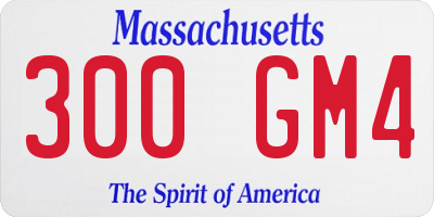 MA license plate 300GM4