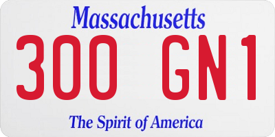MA license plate 300GN1