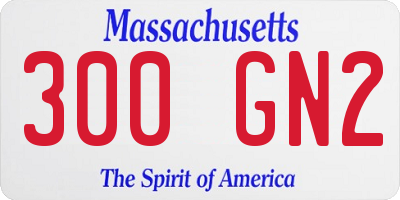MA license plate 300GN2