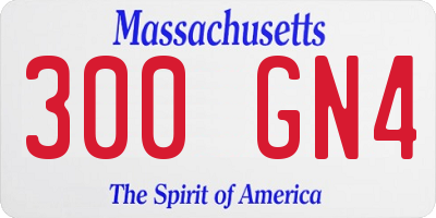 MA license plate 300GN4