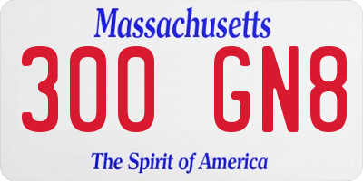 MA license plate 300GN8