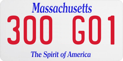 MA license plate 300GO1