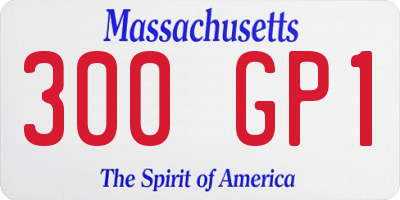 MA license plate 300GP1