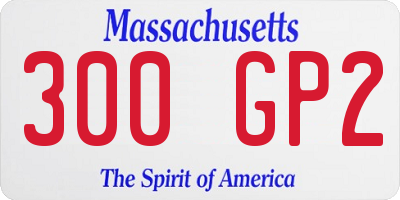 MA license plate 300GP2
