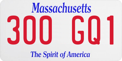 MA license plate 300GQ1