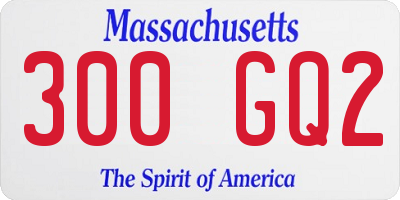 MA license plate 300GQ2