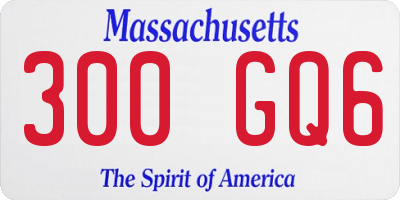 MA license plate 300GQ6