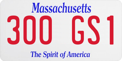 MA license plate 300GS1