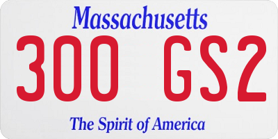 MA license plate 300GS2