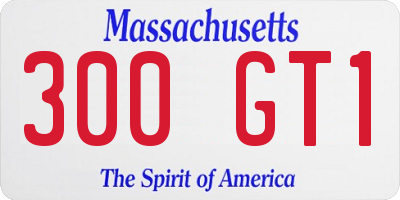 MA license plate 300GT1