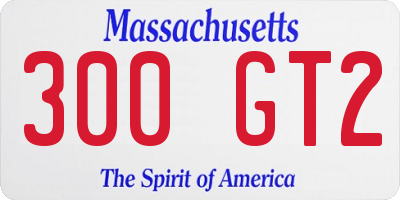 MA license plate 300GT2