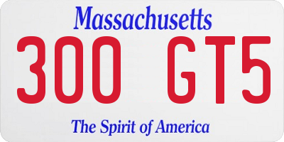 MA license plate 300GT5