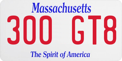 MA license plate 300GT8