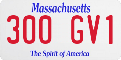 MA license plate 300GV1