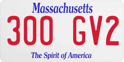 MA license plate 300GV2