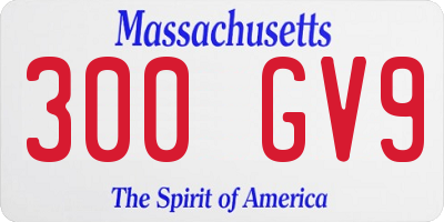 MA license plate 300GV9