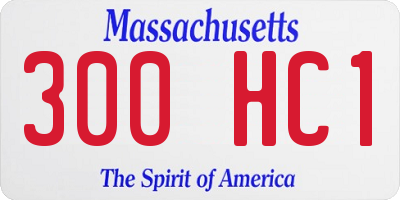 MA license plate 300HC1