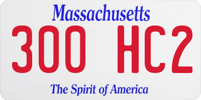 MA license plate 300HC2