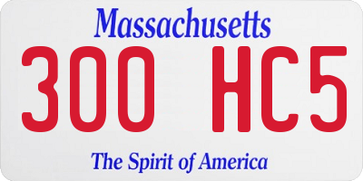 MA license plate 300HC5