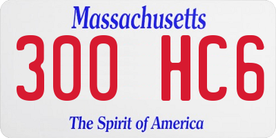 MA license plate 300HC6