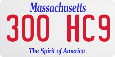 MA license plate 300HC9