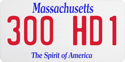 MA license plate 300HD1