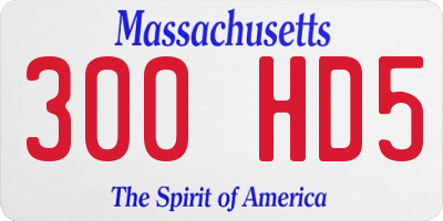 MA license plate 300HD5