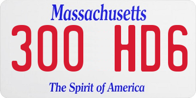 MA license plate 300HD6