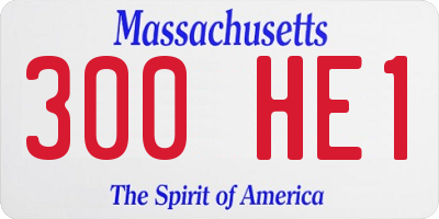 MA license plate 300HE1