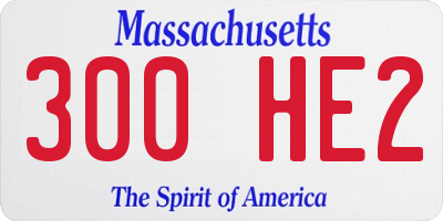 MA license plate 300HE2