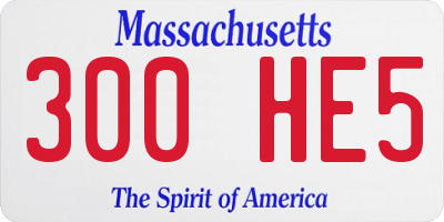 MA license plate 300HE5