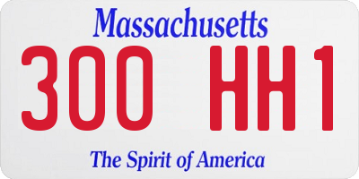 MA license plate 300HH1