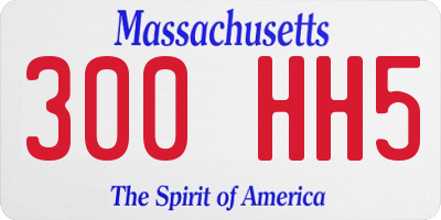 MA license plate 300HH5