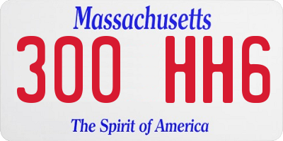 MA license plate 300HH6