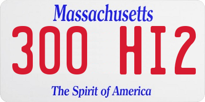 MA license plate 300HI2