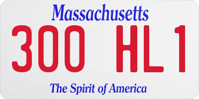 MA license plate 300HL1