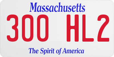 MA license plate 300HL2