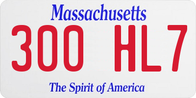 MA license plate 300HL7
