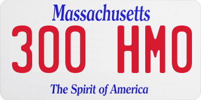 MA license plate 300HM0