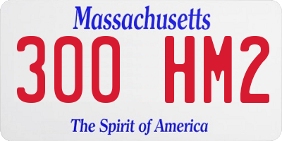 MA license plate 300HM2