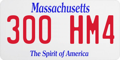 MA license plate 300HM4