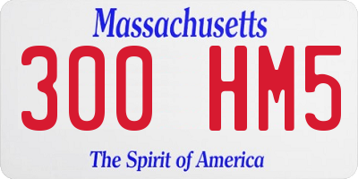MA license plate 300HM5